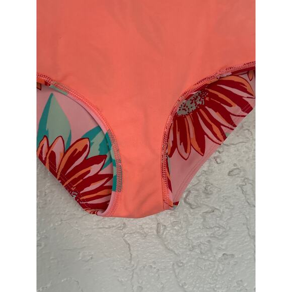 EUC Aerie 2-Piece Halter Hi-Rise Swimsuit - Size Small Tropical - Floral - Pink - Picture 10 of 11